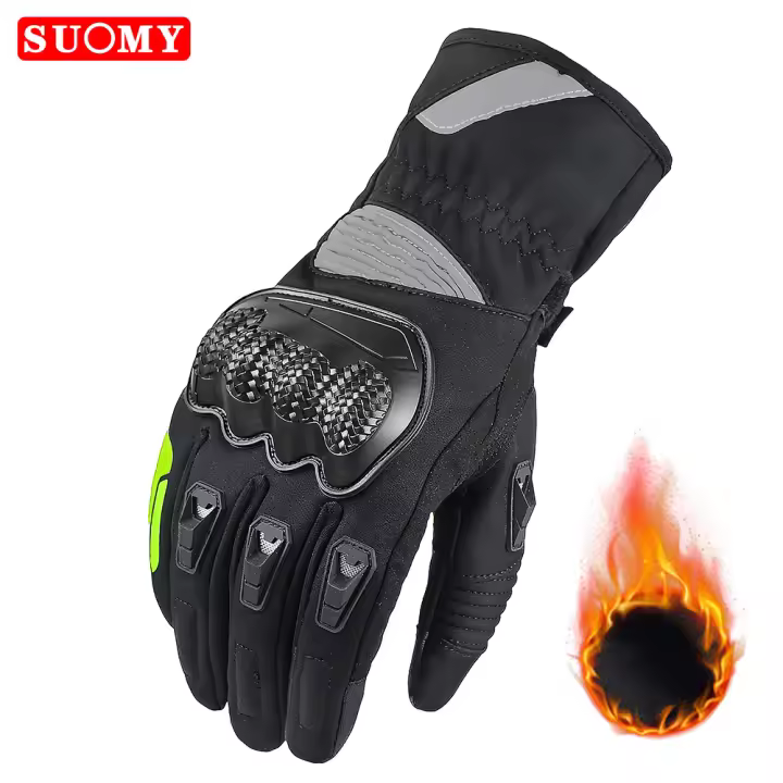 SUOMY-Guantes Térmicos impermeables para hombre y mujer, manoplas de invierno para Motocross, resistentes al viento, WP-06, 100% - 1