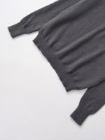 Women Casual Long Sleeve Polo Collar Knit Pullover Autumn Winter Gray Sweater - details 3