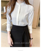 Camisa de mujer Top con botones de gasa Camisa blanca femenina - details 2
