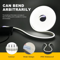 Tira de neón alimentada por batería 5V 2835 120Leds/M cuerda de cinta Flexible señal de luz de neón LED decoración DIY para el hogar blanco/azul/rosa/amarillo - details 3