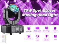 Luz de Cabeza Móvil con LED 30W Efecto de Escenario de Disco para Fiestas - details 0