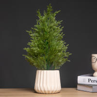 Árbol de Navidad Artificial pequeño, pino falso verde, plantas de escritorio, regalos de vacaciones para Navidad, fiesta en casa, decoración DIY, 45cm - details 0