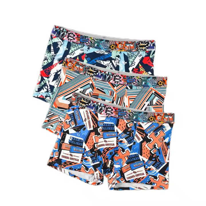Pack de 3 Bóxer Moda Hombre - Estampado Artístico Graffiti y Corte Elástico Sin Etiquetas - 1