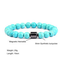 Ojos de tigre cuentas de piedra natural hechas a mano hombres hematita magnética accesorio pulseras para novio padre regalo - details 23