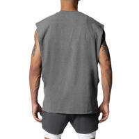 Men Bodybuilding Training Tank Top Gym Casual Sport Clothing Mesh Breathable Quick Dry Sleeveless Vest Fitness Workout Loose Top - details 5