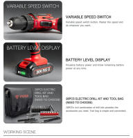 VVOSAI-Taladro Inalámbrico de 12V, 16V y 20V, destornillador eléctrico, minicontrolador de potencia de CC, batería de iones de litio de 3/8 pulgadas - details 3