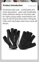 WEST BIKING-guantes de ciclismo para hombre y mujer, de medio dedo, con absorción de impacto, equipo deportivo para bicicleta de carretera - details 1
