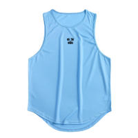 Summer New Men's Casual Mesh Breathable Sleeveless Quick Dry Vest Gym Bodybuilding Fitness Training Muscle Basketball T-shirt - details 12