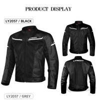 LYSCHY Chaqueta de Moto de Malla Transpirable de Verano para Hombre, Anticaída y Resistente al Desgaste, con Equipo de protección incorporado - details 9