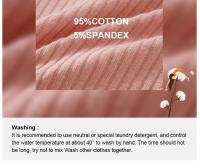 Bragas suaves de Cinco Colores para mujer, Ropa Interior de Algodón sin Costura, Sujetador Sexy con Espalda en T - details 8