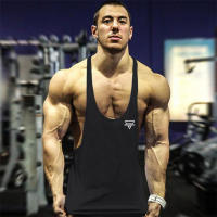 Gym Fitness Sport Cotton Breathable Tank Tops Men Sleeveless Thin Suspenders Vest Bodybuilding Workout Casual Stringer Singlet - details 2
