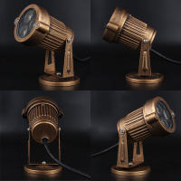 Luces de paisaje LED Vintage de 3W, focos rústicos impermeables de aluminio fundido para exteriores, paredes, árboles, banderas, luces de jardín de bronce - details 4