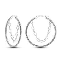 Pendientes de aro de plata de ley 2024 para mujer, exquisitos pendientes de aro con forma de estrella de mar y mariquita de cuatro hojas, regalo de joyería de boda y compromiso, novedad de 925 - details 26