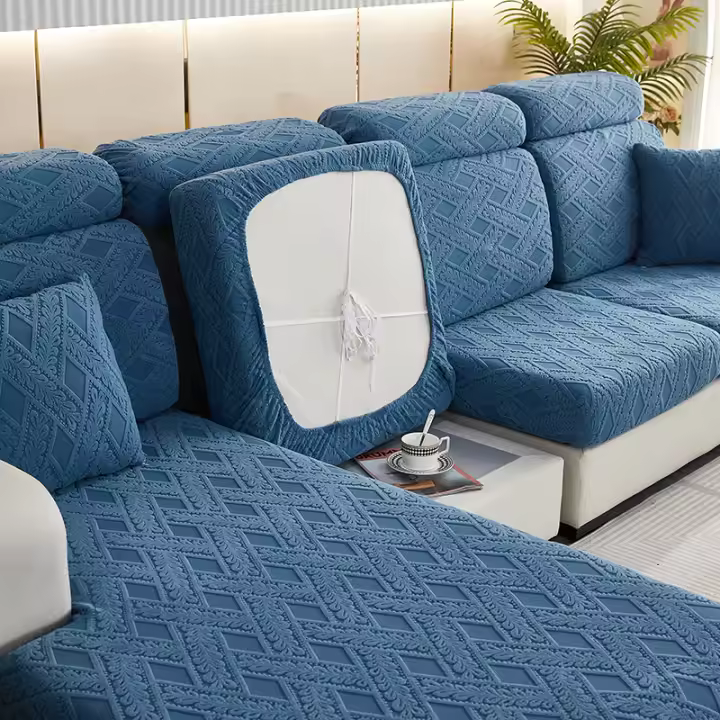 Coolazy-funda de cojín Jacquard para asiento de sofá, Protector de muebles para sala de estar, fundas elásticas lavables, 1 unidad - 1