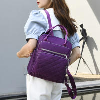Mochila Oxford impermeable para mujer, bolso de hombro de viaje, Mochila escolar para chicas adolescentes, Color sólido - details 8