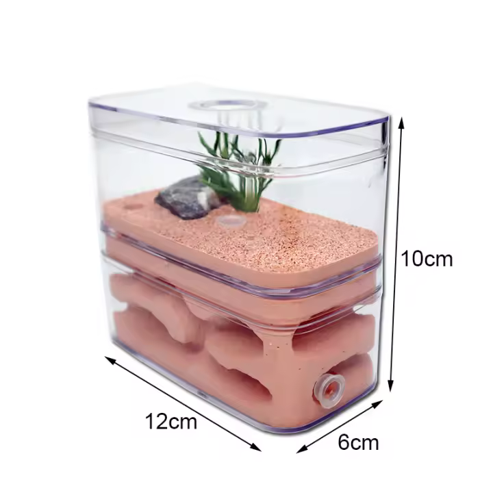 Nido de hormigas de yeso altamente hidratante, caja de insectos con taller, Castillo de hormiga para mascotas, casa de hormigas ecológica Natural, 12x6x10cm - 1