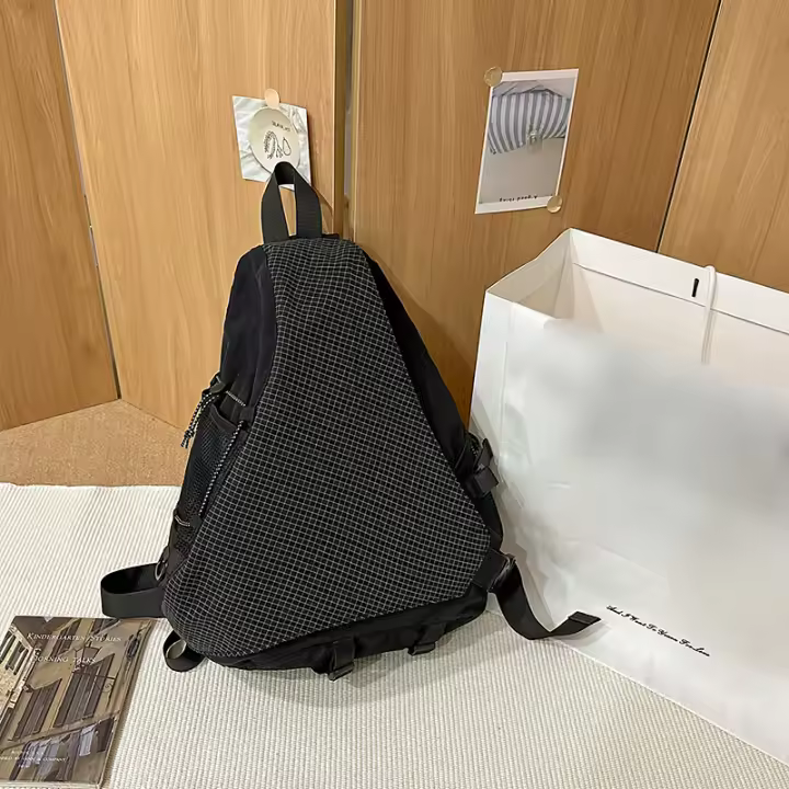 Bolso de hombro con eslinga para gimnasio y motocicleta, gran capacidad, para viajes al aire libre, ciclismo, Camping, bolsa triangular para el pecho, paquete divertido para ordenador portátil - 1