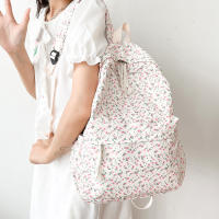 Mochilas de estilo Preppy para mujer, bandoleras impermeables de nailon para estudiantes, a la moda, con estampado Floral - details 10