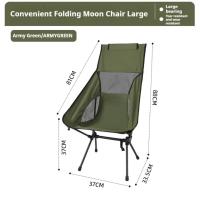 Sillas ultraligeras plegables portátiles para acampar, sillas de pesca en la playa con respaldos, muebles de exterior - details 20