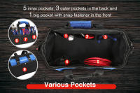 Bolsa de Herramientas WORKPRO de 13 Pulgadas, Bolsa de Herramientas de Boca Ancha con Bolsillos Interiores para Almacenamiento de Herramientas - details 2