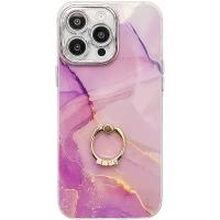 Funda con soporte de anillo para Apple iPhone 16 15 14 Pro Max, de mármol de alta calidad, IMD, PC, a prueba de golpes. - details 11