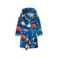 Albornoz de franela para niños, bata con capucha para niños, pijama suave de planta astronauta - details 3