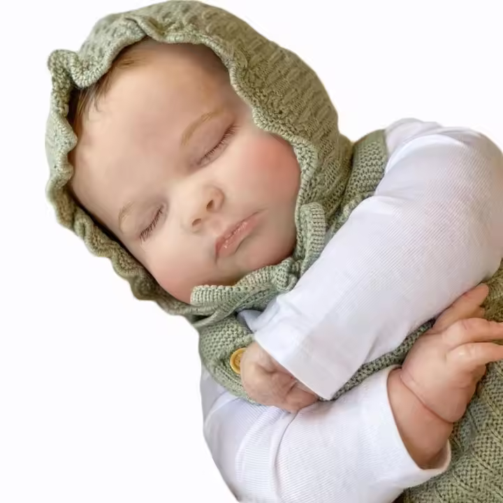 BZDOLL-Muñeca Reborn realista de silicona suave, muñeca de bebé durmiente con piel de pintura 3D, regalo de cumpleaños para niña linda, 60 CM, 24 pulgadas - 1