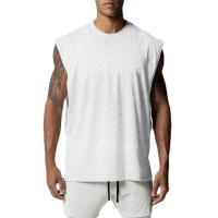 Summer Men's Mesh Gym Sports Quick-drying Exercise Wide Shoulder Solid Color Bodybuilding Fitness Casual Tank Top - details 14