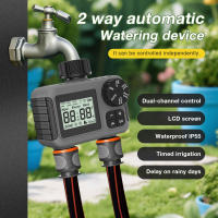 Temporizador de agua de riego automático, pantalla LCD, 2 salidas, dispositivo de riego de jardín, controlador de riego, temporizador de aspersor de rosca de 3/4 pulgadas - details 2