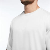 Mens Loose Oversized Short Sleeve T-shirt Mesh Dropped Shoulder Sportswear Fitness T Shirt Summer Gym Clothing Bodybuilding Tees - details 13
