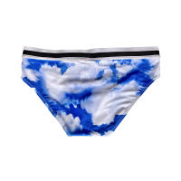 Jessborn bañador informal para hombre, traje de baño de cintura baja con estampado de Nube Blanca y cielo azul, ropa de playa para adultos - details 6
