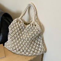 Bolsos de ganchillo de moda para mujer, bolso de mano de playa de rafia, bolso de paja, bolso de hombro de punto bohemio - details 26