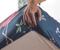 Sábana bajera de algodón estampada, sábanas para cama de cuatro esquinas con banda elástica (sin fundas de almohada), 1 ud. - details 11