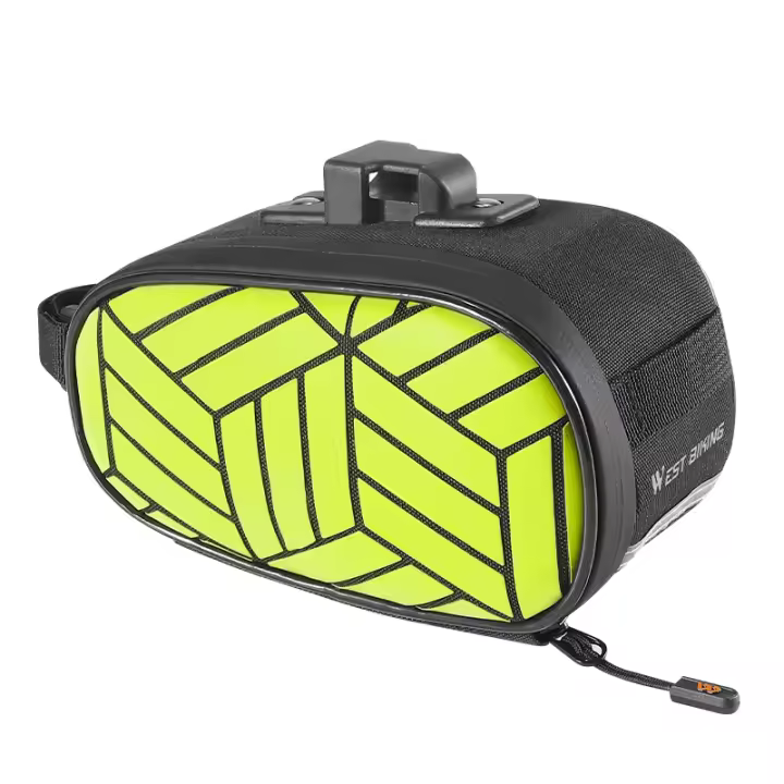 WEST BIKING-bolsa reflectante para SILLÍN de ciclismo, bolsa de malla interior con bolsillo para marco, soporte de liberación rápida para bicicleta de montaña y carretera - 1