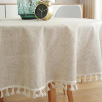 Mantel de Lineno para Mesa Redonda Ideal para Café, Té, Recepción, Fiesta - details 3