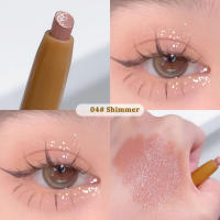 Barra de sombra de ojos sedosa de doble punta, lápiz de sombra de ojos desnudo mate con brillo rosa y marrón, con sombra de ojos, cepillo de tinte Halo dos en uno - details 8