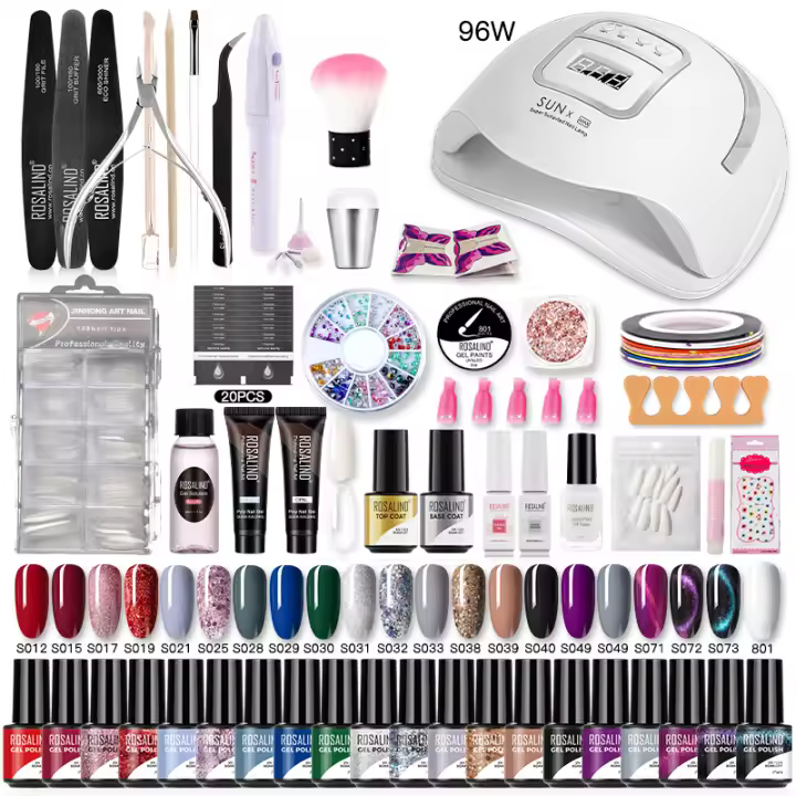 ROSALIND-Conjunto de esmaltes en Gel para uñas, herramientas de manicura, conjunto completo, para Semi permanente, necesita UV LED - 1