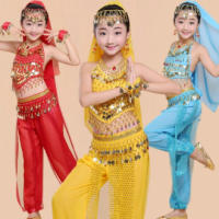 Traje De EspectáCulo De Danza India Para NiñOs, Traje De Danza Del Vientre, Traje De Baile éTnico, 6 Piezas - details 7