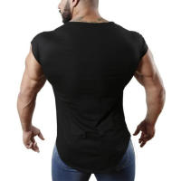 Men Muscle Vests Cotton Breathable Sleeveless Tank Tops Solid Fashion Print O-neck T-shirts Gym Bodybuilding Fitness Tank Tops - details 3