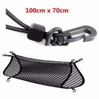 Bolsa Organizadora de Maletero de Coche en Nylon Negro con 4 Gancho Red de Malla para Almacenamiento de Equipaje - details 5