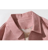 Chaqueta de Cuero de Estilo Retro Suelo Fuerte Abrigo de Color Sólido para Hombres con Cremallera - details 6