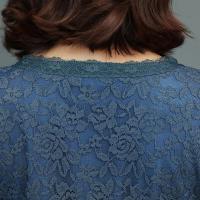 Vestido de mujer Vestido de gasa negro con gradas para mujer - details 7