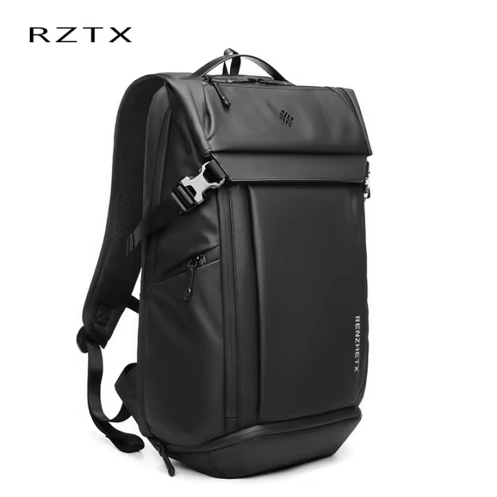 Mochila enrollable expandible antirrobo con bolsillo para portátil, mochila impermeable de gran capacidad para exteriores, bolsa escolar universitaria - 1