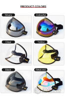 Universal adecuado casco de motocicleta protector de burbuja visera lente casco gafas lente multicolor retro cara completa media máscara gafas - details 8