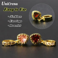 Encantos de Corazón UniCrena Colgante de Zirconia Plateado de Oro 18K Hazlo Tú Same DIY Joyería - details 2