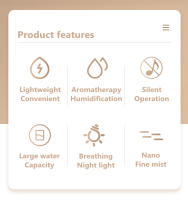 Humidificador de aire ultrasónico para aromaterapia, difusor de aceites esenciales, humidificador de madera, niebla fría, 230ML - details 1