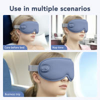 Mascarilla 3D para dormir, masajeador ocular, compresa caliente, vibración, calefacción, masaje ocular, instrumento para el cuidado de los ojos, relajación, alivio, fatiga, mejora el sueño - details 8