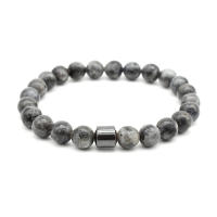 Ojos de tigre cuentas de piedra natural hechas a mano hombres hematita magnética accesorio pulseras para novio padre regalo - details 6