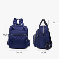Mochila Oxford impermeable para mujer, bolso de hombro de viaje, Mochila escolar para chicas adolescentes, Color sólido - details 20