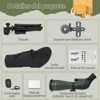 SVBONY Telescopio SA412 HD FMC con trípode y soporte para teléfono móvil, obturador Bluetooth - details 18